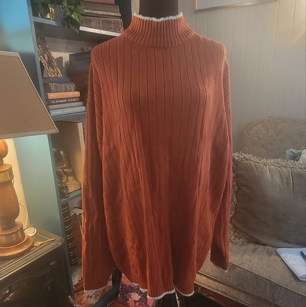 Cozy Ribbed Knit Sweater Mini Dress/Tunic (Men's L)